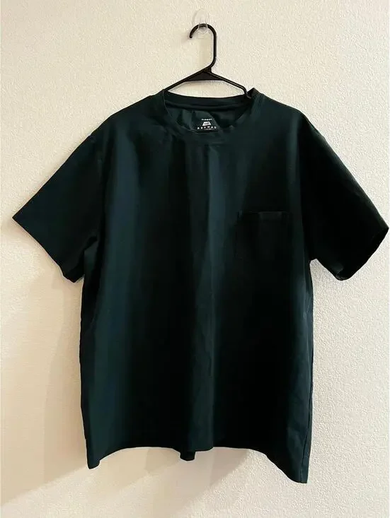 FIOBOC Pocket T Shirt Mens 3XL Dark Green Crew Neck Everyday Basic Tee Cotton - Picture 5 of 6